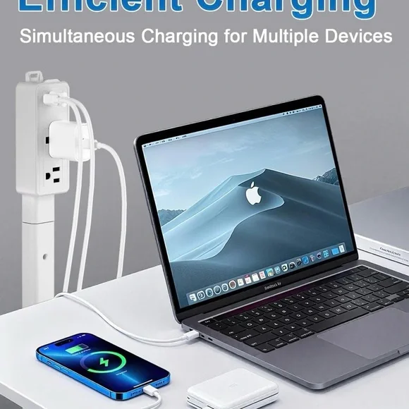 NEW - Electrical Outlet Extender Stick, Upgraded 4-Way Free Combination Plug Ext - Picture 5 of 7